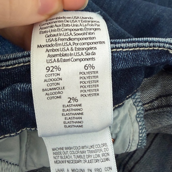 MOTHER The Roller Crop Undone Hem Jeans Wide Leg Dark Graffiti Wash High Rise 27 - Picture 9 of 14